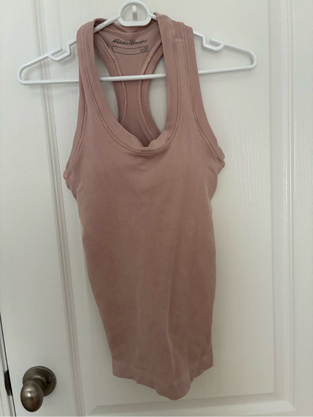 Eddie Bauer Ribbed Racerback Tank Top - Mauve Pink